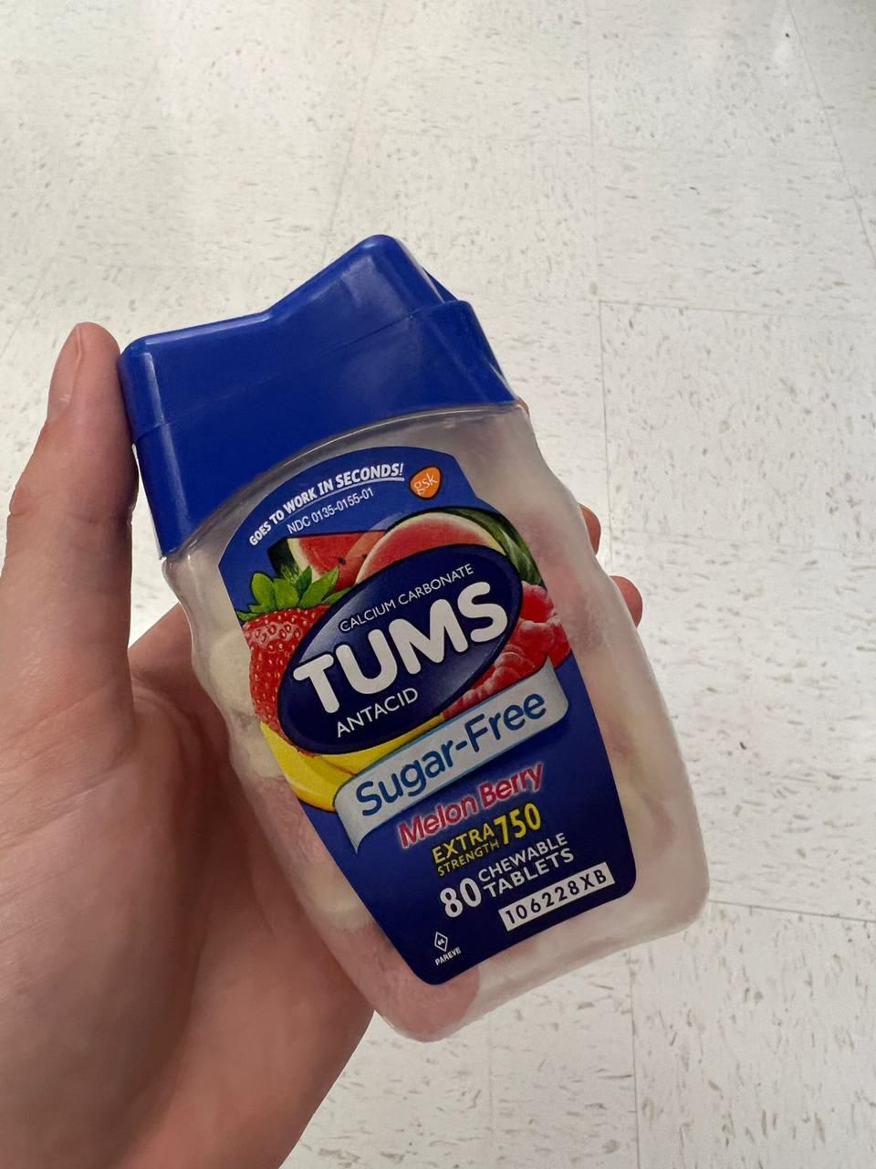 PREVENTA - TUMS sin azúcar (ayuda para controlar la acidez )