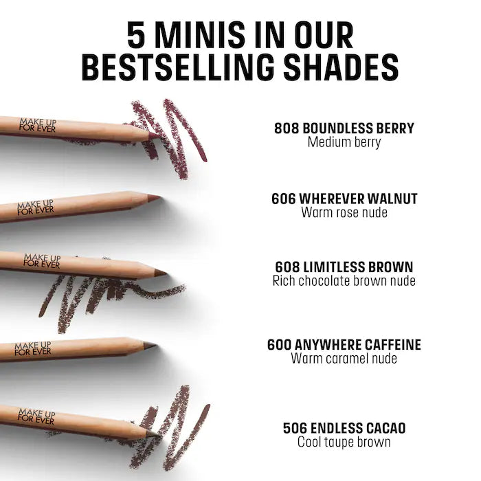 PREVENTA - SET MAKE UP FOR EVER Mini Artist Color Lip Pencils Set