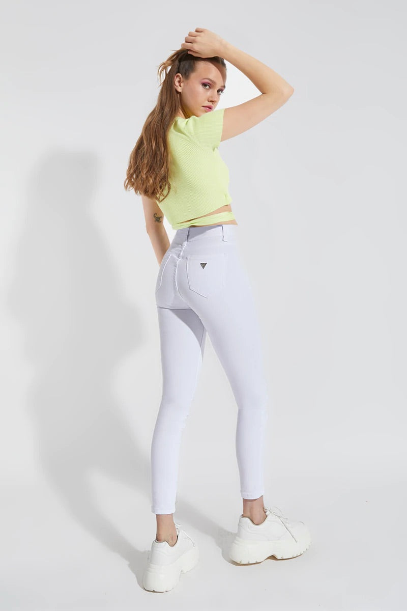 Jeans paradise blanco High waist