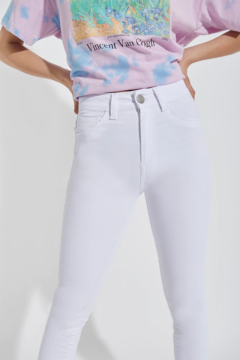 Jeans paradise blanco High waist