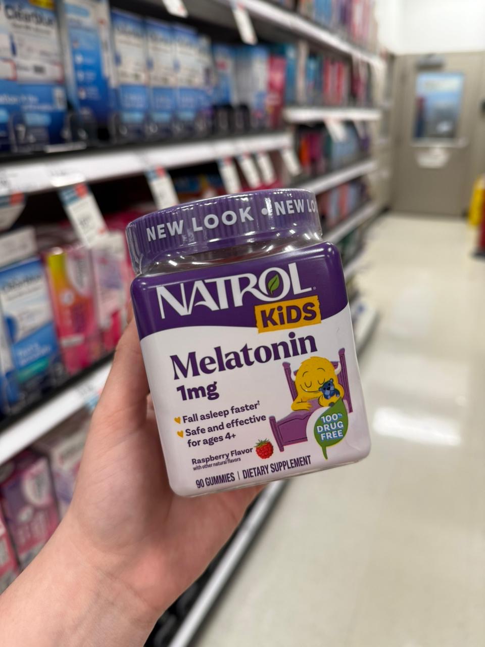 MELATONINA NIÑO 1 mg NATROL 90 GOMITAS