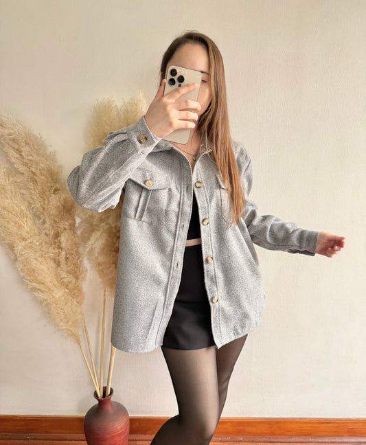 Chaqueta paño gris