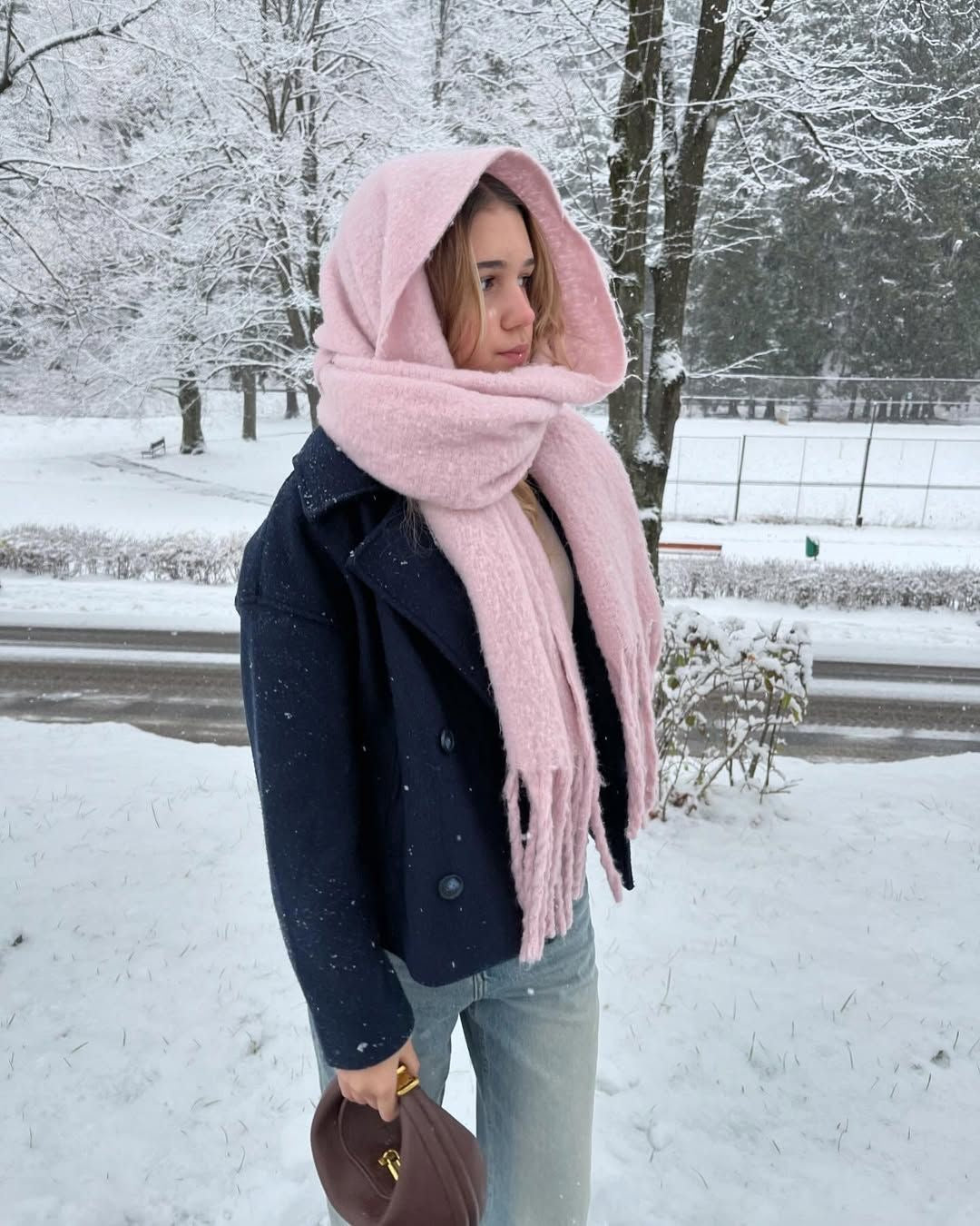 MAXI BUFANDA ROSADO PASTEL