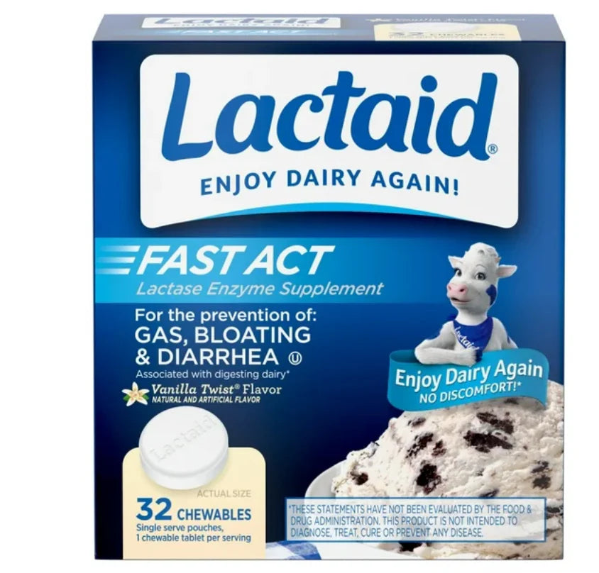 PREVENTA - LACTAID PASTILLAS 32 U SABOR VAINILLA MASTICABLES