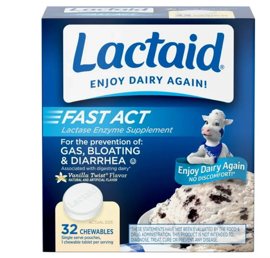 PREVENTA - LACTAID PASTILLAS 32 U SABOR VAINILLA MASTICABLES