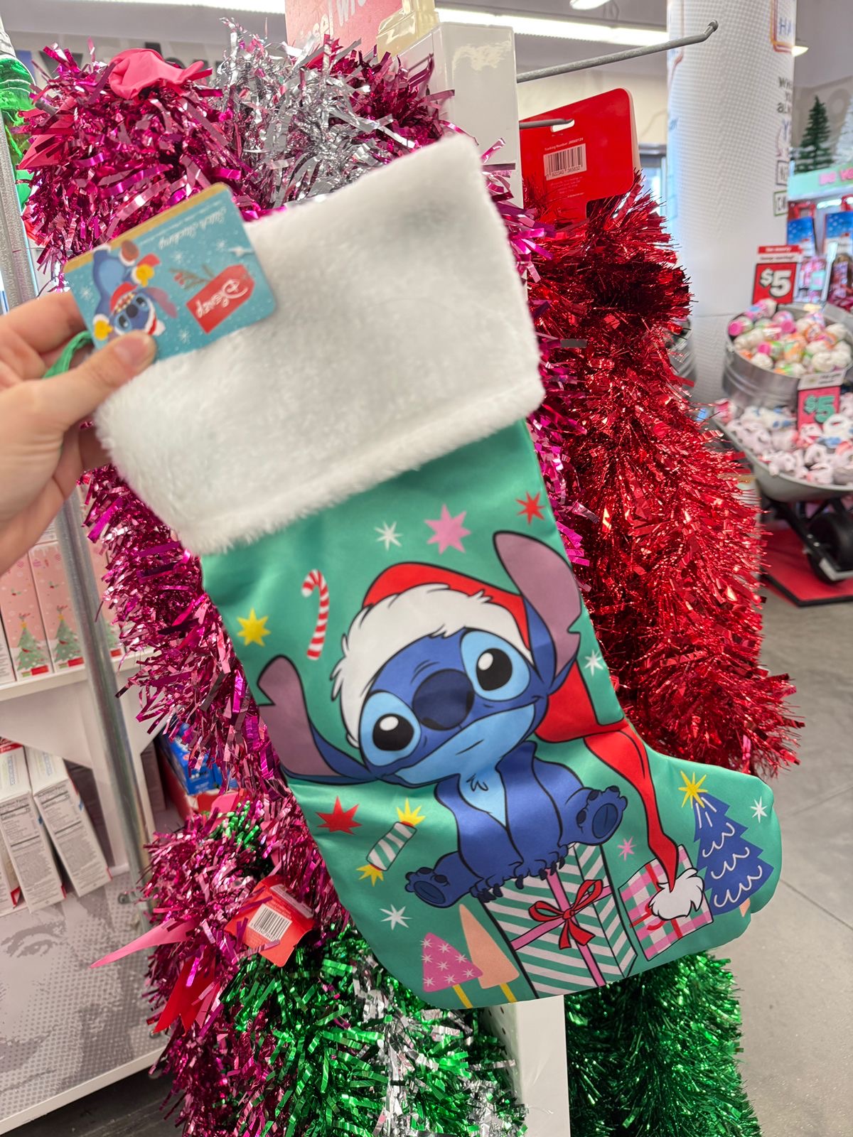 Bota navideño Stitch