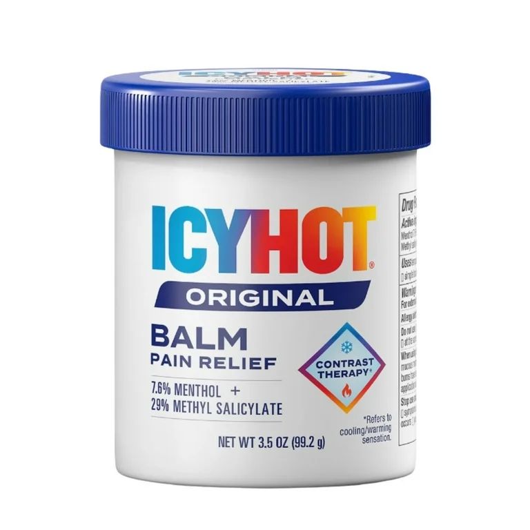 PREVENTA -  Icy Hot Bálsamo para Aliviar el Dolor Original Alivio Del Dolor de Acción Rápida con Mentol 7,6% y Salicilato de Metilo 29%, 3,5 oz
