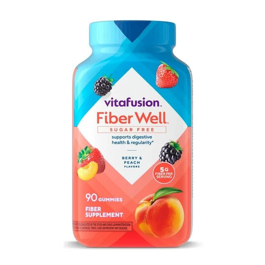 PREVENTA - vitafusion Fiber Well Gomitas de Suplemento de Fibra sin Azúcar, Sabor a Fruta, 90 Unidades