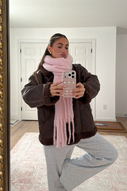 MAXI BUFANDA ROSADO PASTEL