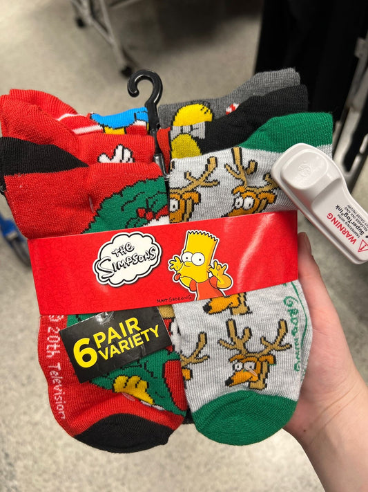 Set 6 pares de calcetines adulto Los Simpson