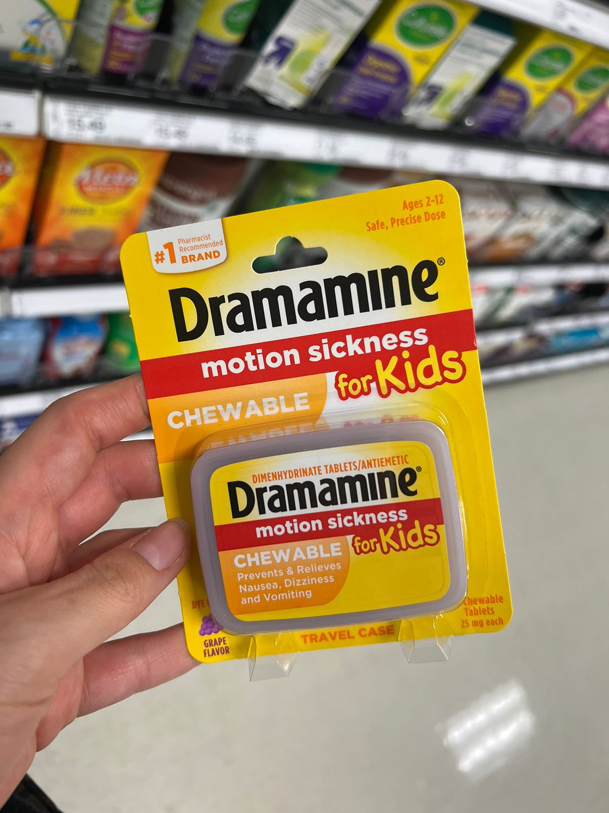 PREVENTA - Remedio masticable para mareos de movimiento