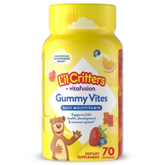 PREVENTA -  L'il Critters Gomitas Multivitamina Gomosa Diaria para Niños Mayores de 2 Años, Sabores de Frutas, 70 Gomitas