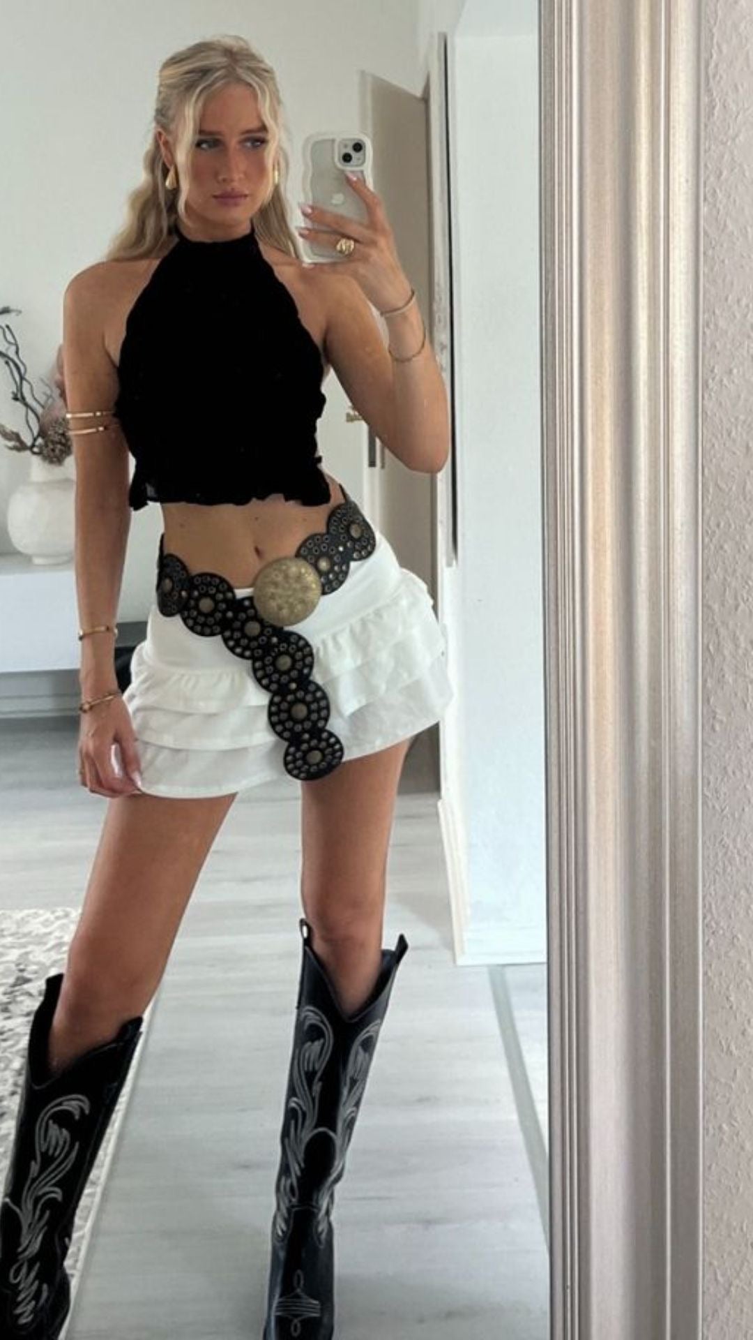 CINTURÓN BOHO NEGRO