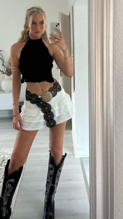 CINTURÓN BOHO NEGRO