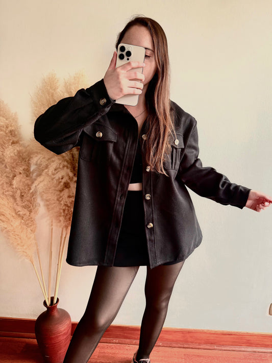 Chaqueta paño negro