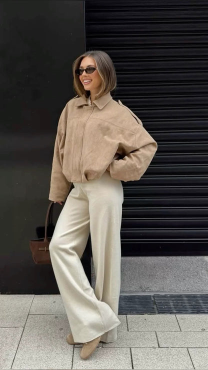 Chaqueta bomber Beige