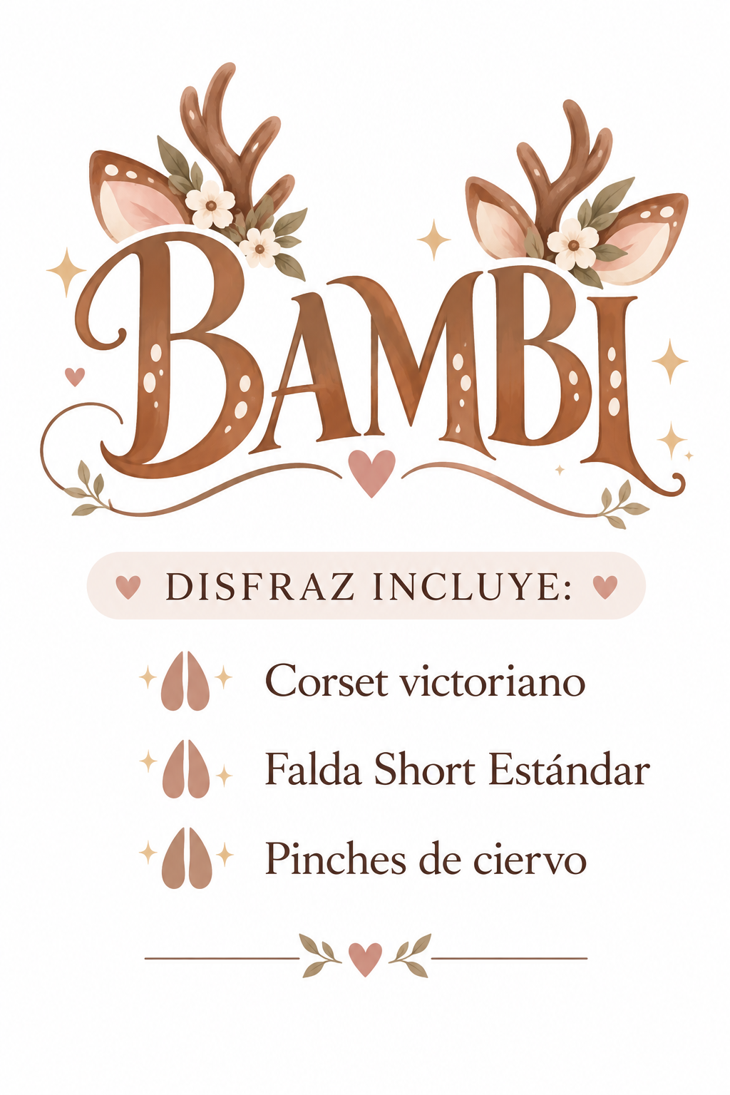 Disfraz Bambi completo Imagen secundaria del producto