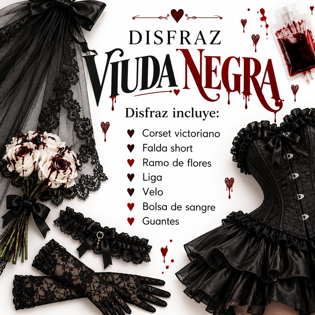 DISFRAZ VIUDA NEGRO
