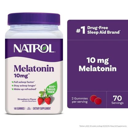 MELATONINA ADULTO 10 mg NATROL 140 GOMITAS