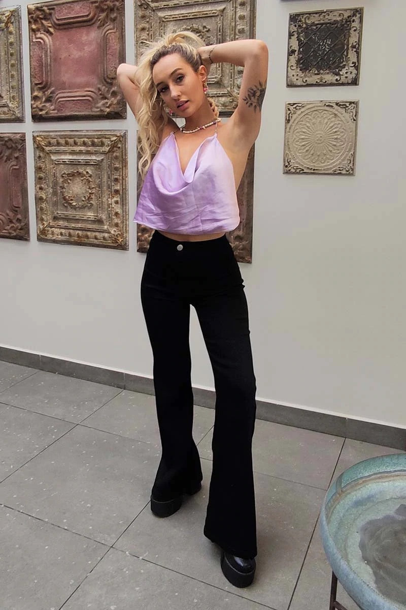 Jeans paradise flare jeggins negro