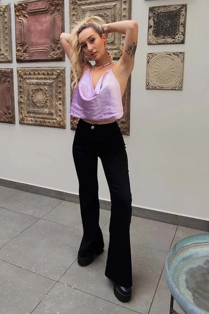 Jeans paradise flare jeggins negro