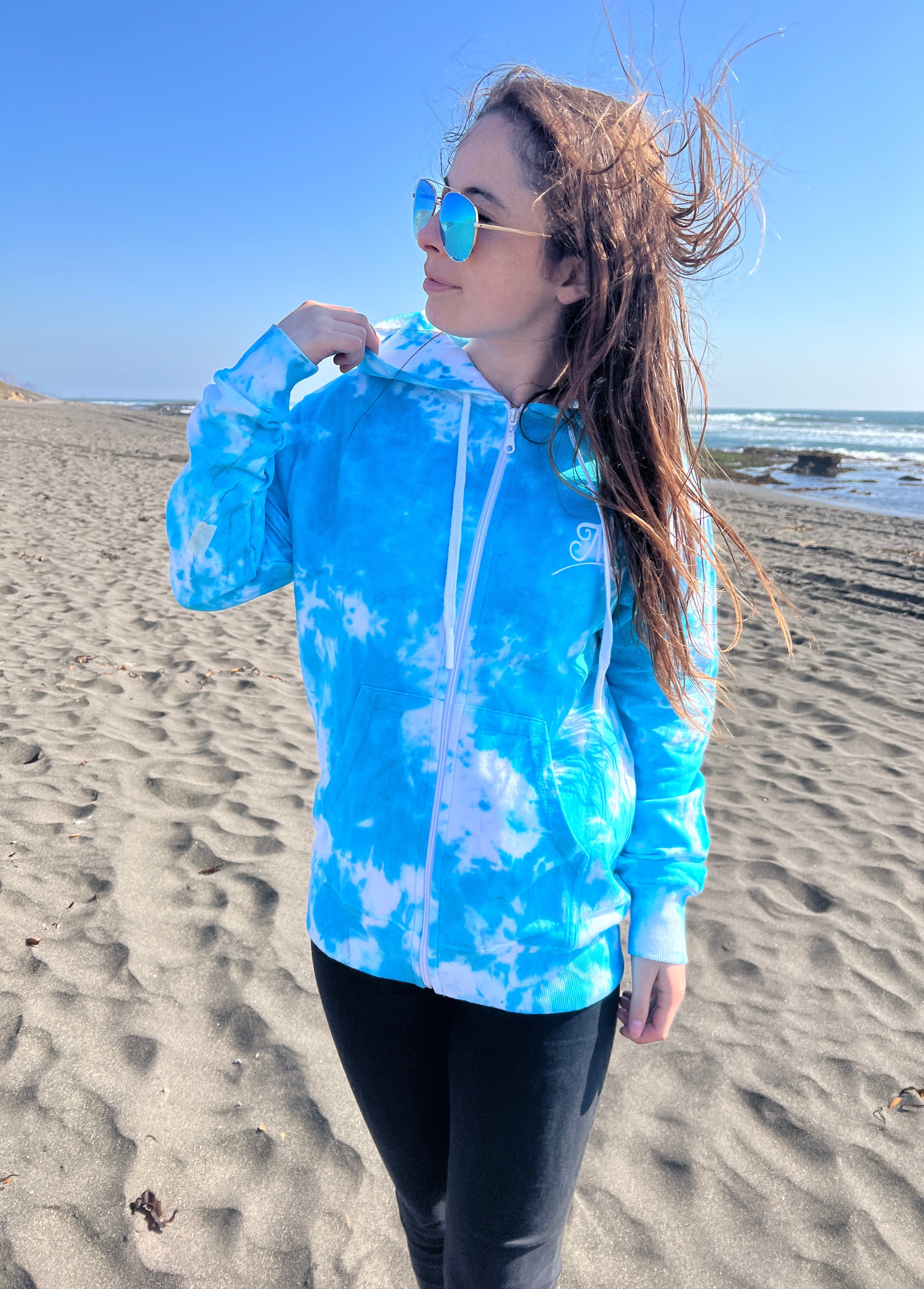 Poleron Cierre Tie Dye  Malaga Imagen secundaria del producto